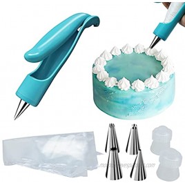 Zaptex Cake Decorating Pen Tool Kit DIY Cake Tools Pastry Icing Piping Bag Craft Decor Pen Set Blue