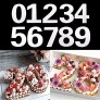 0-8 12 Inch Numeral Cake Molds Stencils DIY Baking Cake Maker Templates Decorative Fillings Cake Baking Tools for DIY Baking Wedding Birthday Anniversary