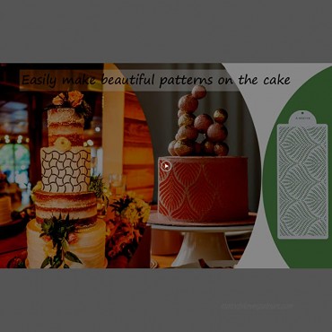 16PCs Cake Decorating Stencils Spray Floral Cake Templates Dessert Decorating Molds Side Baking Mesh Stencil Tool for Birthday Wedding Cake Decorating Kit Floral