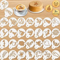 30 Pieces Halloween Cookie Stencil Halloween Cake Painting Stencils Baking Painting Mold Tools Reusable Drawing Templates for Halloween Party Dessert Coffee Cookies Birthday Cake Decoration