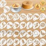 30 Pieces Halloween Cookie Stencil Halloween Cake Painting Stencils Baking Painting Mold Tools Reusable Drawing Templates for Halloween Party Dessert Coffee Cookies Birthday Cake Decoration