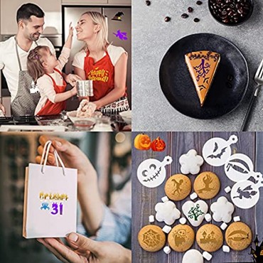 30 Pieces Reusable Halloween Cake Stencils Templates Mold Tools for Cookies Baking Painting Dessert Coffee Decoration