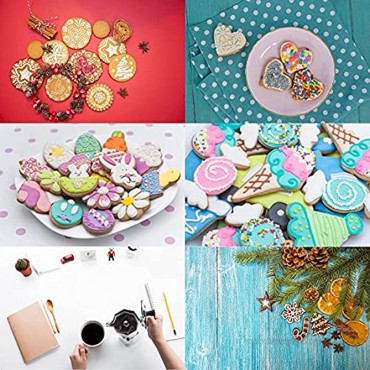 70 Pcs Cookie Cake Stencil for Royal Icing Reusable Plastic Baking Templates Decoration Cake Cookie Painting Mold Tools Coffee Decorating Molds Cake Stencil for Cappuccino Mousse Hot Chocolate
