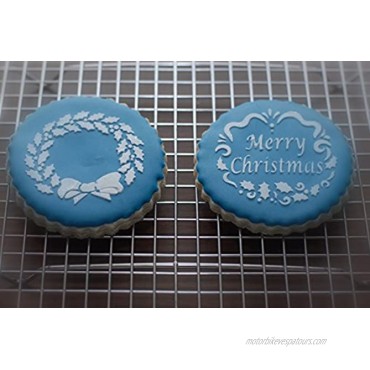 Designer Stencils Holiday Christmas Greetings Cake Stencils Beige semi-transparent