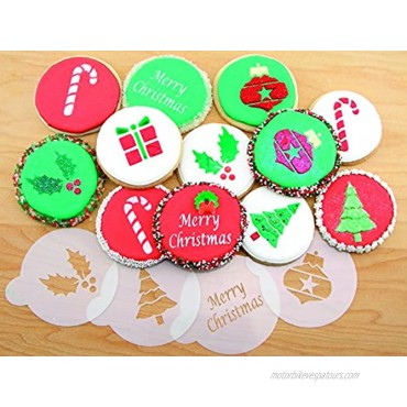Designer Stencils Holiday Cupcake and Cookie Stencil Tops Beige semi-transparent Fits 2 circle