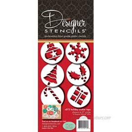 Designer Stencils Holiday Cupcake and Cookie Stencil Tops Beige semi-transparent Fits 2 circle