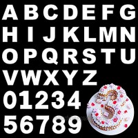 durony 8 Inch A-Z 26Pcs 0-9 10Pcs Cake Alphabet Decoration Stencil Letter Stencil Number Cake Stencils Cake Templates Alphabet Cake Stencils for Birthday Party or Anniversary Party