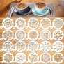 Konsait Cookie Template Stencil 20 Pack Mandala Stencils for Coffee Cake Decorations Reusable Template Stencils for Foam Barista Oatmeal Hot Chocolate Party Decoration Supplies Dot Painting Crafts