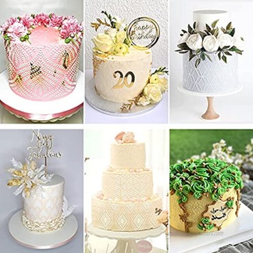 MAMUNU 6Pcs Cake Decorating Stencils 13.8×6In Plastic Molds Spray Floral Cake Molds Baking Tools for Dessert Birthday Wedding Cake Decoration