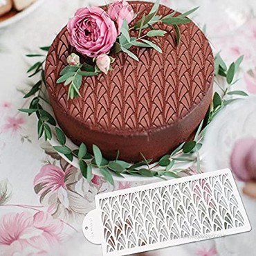 ONNPNN 7 Pieces Cake Decorating Stencils Cakes Baking Templates Fondant Hollow Lace Embossed Mold DIY Baking Tools Dessert Top Molding Stencil Coffee Sugar Sieve Template for Wedding Birthday Cake