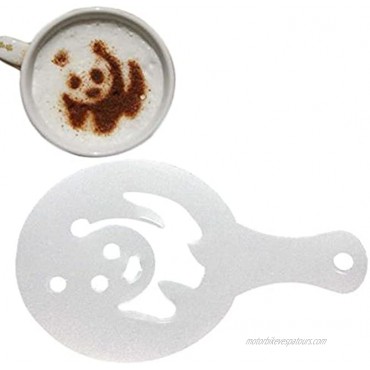 yueton Pack of 16 Cappuccino Coffee Barista Stencils Template Strew Pad Duster Spray