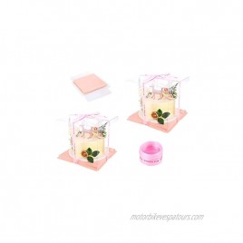 2 Pcs Transparent Cake Box with Ribbon- Clear Plastic Cake Boxes Bakery Packaging Carriers with Lid Baking Cookie Display Pack-Carry Tall Layer Gift Toy Box 10 X 10 X 9 Pink…