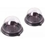 25 Pack Clear plastic mini cake box muffin dome box wedding birthday gift box This product is not suitable for any square cake black