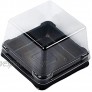 50 Sets black 1 7 8 inch X H 1 1 2 inch Clear plastic mini cake box muffin box moon cake box mung bean cake snow Mei Niang box
