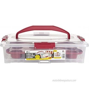 Buddeez 19202R Cake and Cupcake Carrier large Red