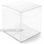 Clear Gift Boxes Plastic Candy Box for Party Favors 5x5x5 Inch 30 Pack