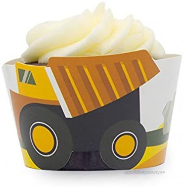 Construction Birthday Party Cupcake Wrappers- Set of 24