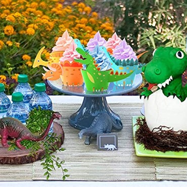 Dinosaur Cupcake Wrappers Toppers48Pack,Konsait Little Dino Cupcake Toppers Cake Table Decorations Party Supplies for Boys Kids Birthday Party Decor Favors