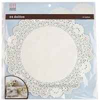GoodCook Sweet Creations 12 Round Lace Paper Doilies White Pack of 24