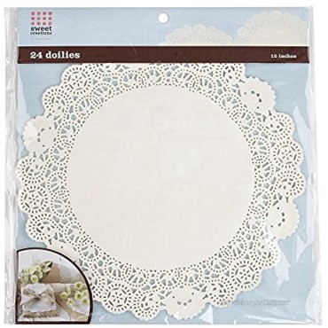 GoodCook Sweet Creations 12 Round Lace Paper Doilies White Pack of 24