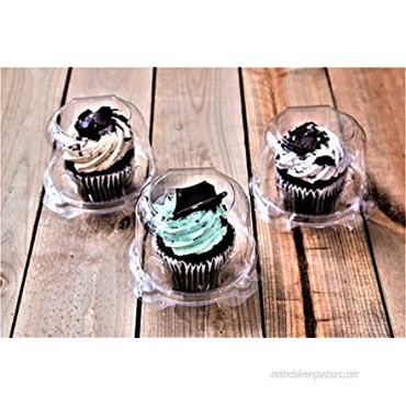 Green Direct Cupcake Containers Stackable Dome Cupcake Boxes Clear Pack of 50