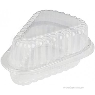 HingedExtra Small Plastic Pie,Cheesecake Cake Slice Container for Small Pies and Cakes by MT Products Pack of 20