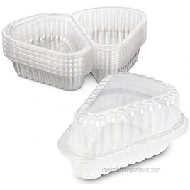 HingedExtra Small Plastic Pie,Cheesecake Cake Slice Container for Small Pies and Cakes by MT Products Pack of 20