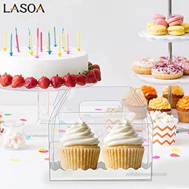 LASOA Halloween Bakery Boxes Cake Boxes Clear Gable Party Favor Boxes with Cardboard Pastry Cookies Candy Treat Boxes for Birthday Party Thanksgiving,Christmas,15Pack,6.3x3.5x3.5 Inches