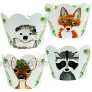 Woodland Animal Cupcake Wrappers 36 | Forest Creatures Baby Shower Camping Theme Decorations Wild One 1st Birthday Party Supplies Fox Hedgehog Doe Deer Raccoon Spring Greenery Holders