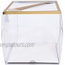 Zealax 10Pcs Clear Plastic Boxes 6 L x 6 W x 6 H Tall Cake Box with Base Board and Handle Gift Box Candy Treat Transparent Packing Box for Wedding Party and Baby Shower