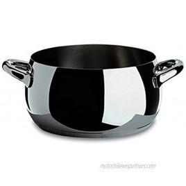 Alessi MAMI Casserole with two handles in 18 10 stainless steel mirror polished,5 qt 16 ½ oz