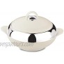 ASIAN Crescent Insulated Casserole Hot Pot Insulated Serving Bowl With Lid Food Warmer 5000ML 5L LIGHT GREY