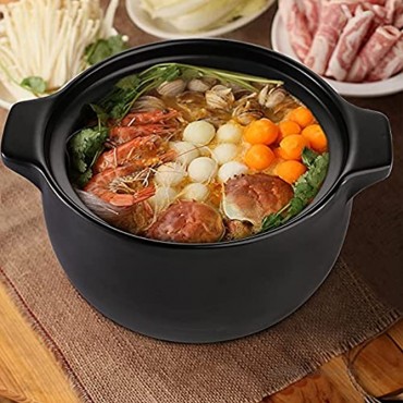AVLA Ceramic Casserole Pot 3.2 Quart Round Porcelain Cooking Hot Pot with Lid and Handle Non-Stick Ceramic Stockpot for Stew Soup Pots Stew Pan Silver Top