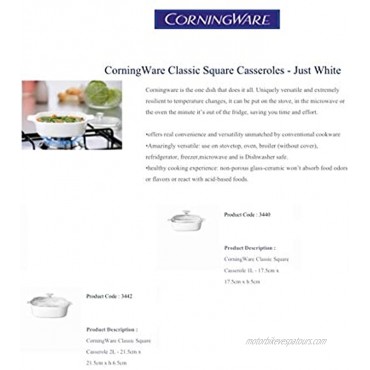 Corningware StoveTop Pyroceram Just White Casserole 4-pc Set by CorningWare
