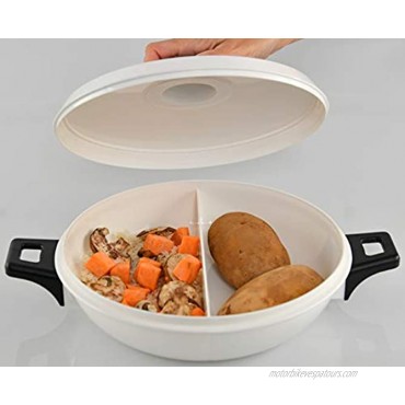 HOME-X Microwave 2 Section Casserole with Lid and 2 Handles
