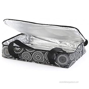 Insulated Casserole Carrier Thermal Travel Bag with Handles Black