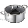 KUHN RIKON Peak Oven-Safe Induction Casserole Pot with Glass Lid 3 litre 20 cm Stainless Steel Silver