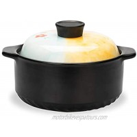 MDZF SWEET HOME Ceramic Casserole Dish with Lid Clay Pot Round Ceramic Cookware 3 Quart
