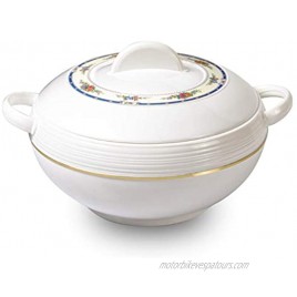 Tmvel Ambiente Insulated Casserole Hot Pot Insulated Serving Bowl With Lid Food Warmer 6000ml White