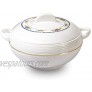 Tmvel Ambiente Insulated Casserole Hot Pot Insulated Serving Bowl With Lid Food Warmer 6000ml White