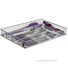 Cutlery Tray by Mindspace 6 Compartments | Kitchen Utensil Drawer Organizer | Silverware Trays | The Mesh Collection Silver