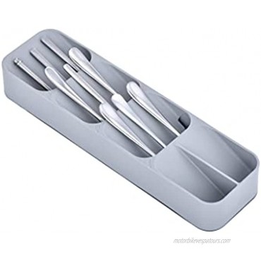 Jimmy's Artwork Compact Cutlery Storage Box Silverware Drawer Tray Best Kitchen Cutlery Knives Utensil Storage OrganizerSmallGray