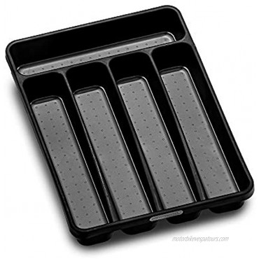 madesmart Silverware Tray-CARBON COLLECTION Soft-Grip Lining & Non-Slip Rubber Base & BPA-Free Mini