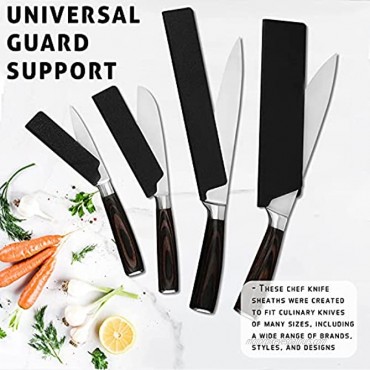 ANXVERS 8 Piece Universal Cutter Protective Cover Kitchen Universal Cutter Cooking Knife Fruit Knife BPA Free Mild and Durable to Blade Non-Toxic and Wear-Resistant Black Excluding Cutter