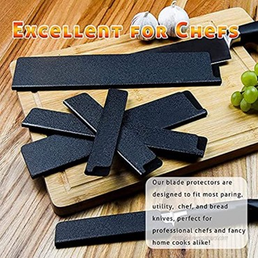 ANXVERS 8 Piece Universal Cutter Protective Cover Kitchen Universal Cutter Cooking Knife Fruit Knife BPA Free Mild and Durable to Blade Non-Toxic and Wear-Resistant Black Excluding Cutter
