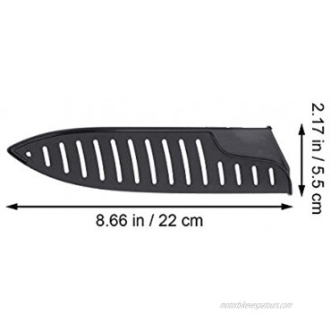 BESTONZON 6pcs Knife Edge Guards Black Plastic Kitchen Knife Blade Protector Cover for 8 Inches Knife