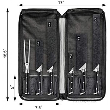 Cangshan 1023770 7-Piece Cut-Resistant Nylon Cutlery Knife Bag with Strap Bag Only CUTLERY NOT INCLUDED
