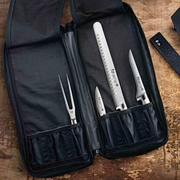 Cangshan 1023770 7-Piece Cut-Resistant Nylon Cutlery Knife Bag with Strap Bag Only CUTLERY NOT INCLUDED