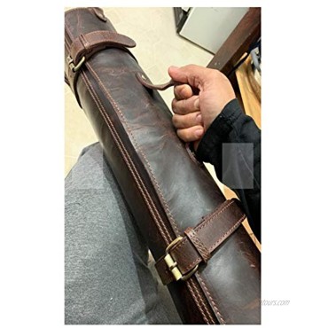 Leather Knife Roll | Leather Knife Case | Leather Knife Roll for Chef | Chef Knife Roll | Leather Knife Roll Bag | Kitchen Knife Case | Leather Knife Roll Bag for Travel Brown 1