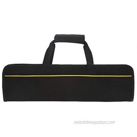 Tosnail 5 Slots Chef Knife Case Roll Bag with Easy Carry Handle Yellow Line